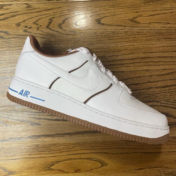 Nike Air Force 1 Low '07 Men's White Light British Tan Size Athletic 12 NEW - Picture 1 of 6